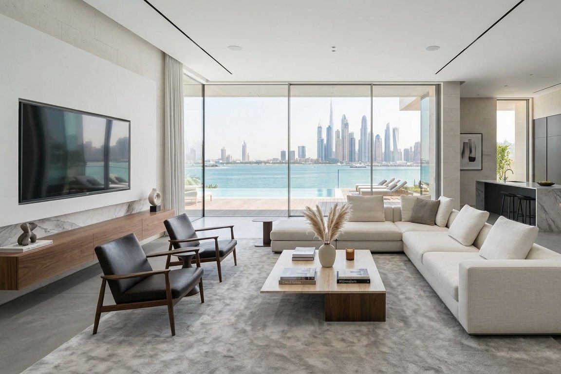 living room villa palm